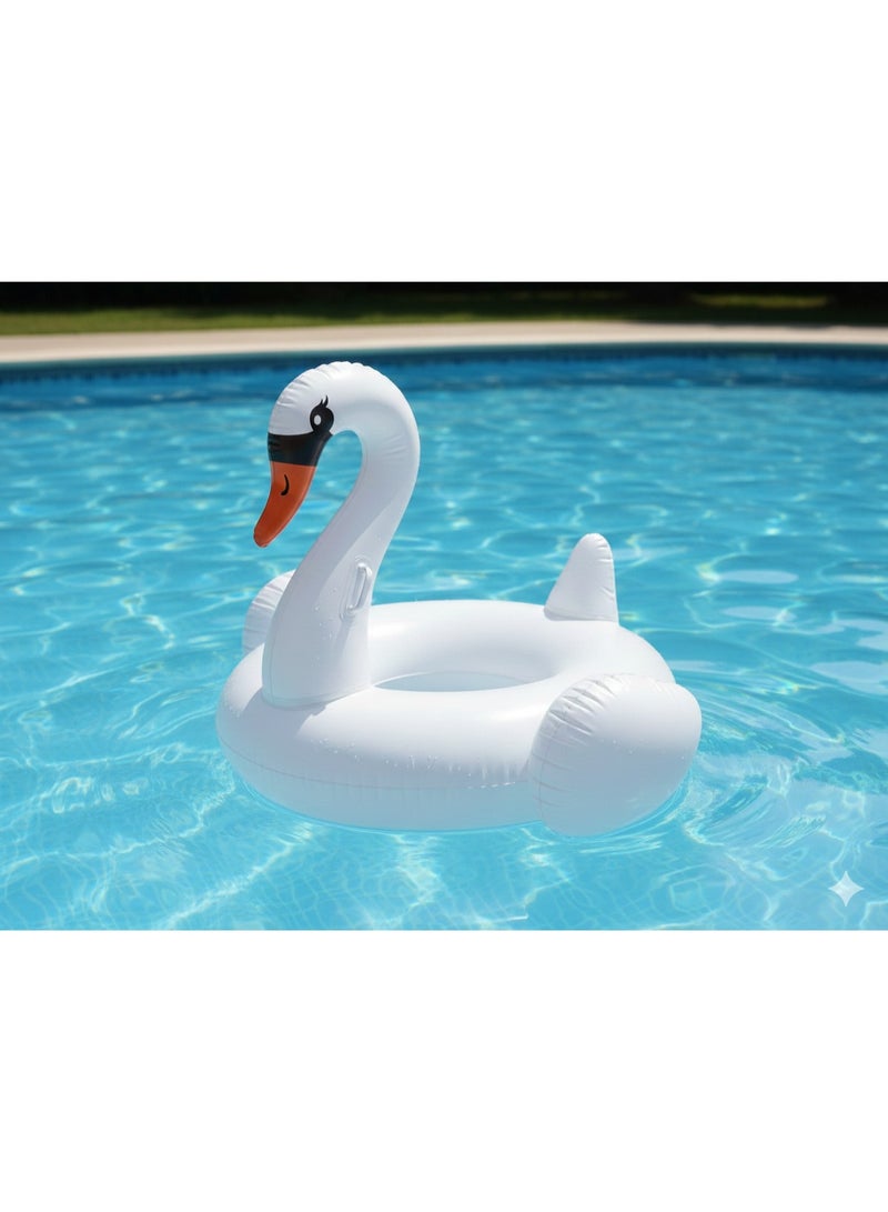 Sun Club Large Inflatable White Swan Pool Float for Adults – Premium PVC Swim Float – Stylish Inflatable Pool Lounger for Beach, Pool, Summer Parties & Relaxation - Image 3